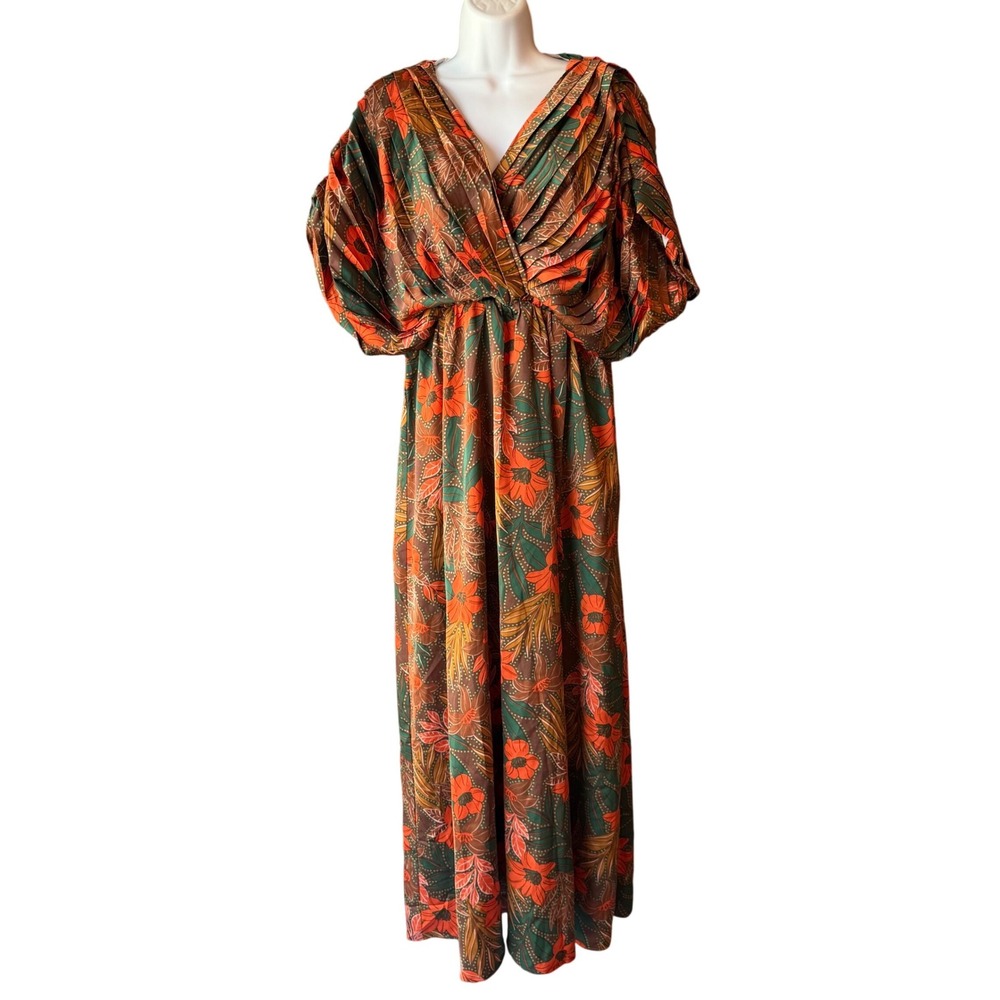 TCEC Renlund Pleated Midi Dress Size Small Floral New With Tag Resortwear
